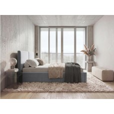 Gulta ar paceļamo mehānismu HILTON 140x200, gaiši pelēks